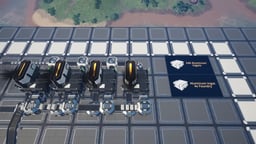 Satisfactory build overlay showing four foundries producing 240 Aluminum Ingots labeled Aluminum Ingot 4x Foundry