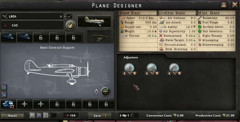 Plane designer showing the LBSh close air support design