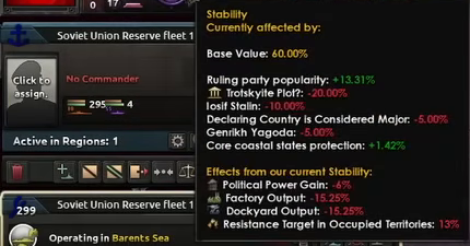 The coastal core state protection tooltip