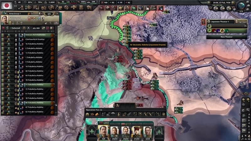 Battle plan for Operation Yon-Ju, the multi-division advance on Beijing under Army Group 1