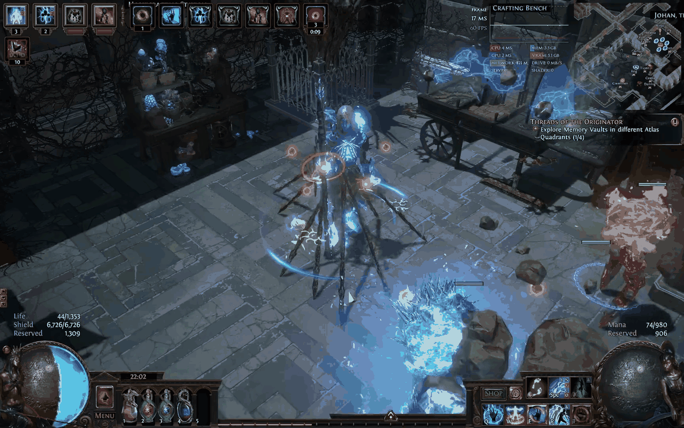 Fast City Square map clear in Path of Exile closing out the Destructive Play currency farming strategy