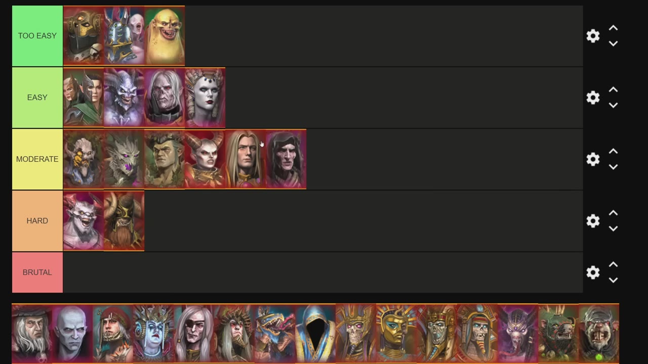 Vampire Counts tier placements with Vlad, Isabella, Kemmler, and Manfred discussed in sequence.