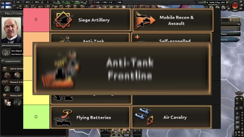The artillery and combat support doctrine branch with Siege Arty selected.