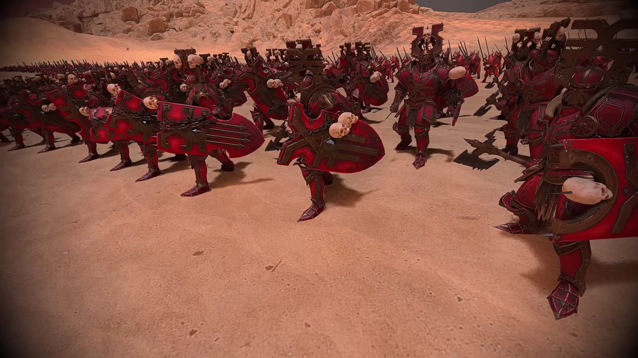 Army roster or battlefield view with Bloodletters and Chaos Warriors present