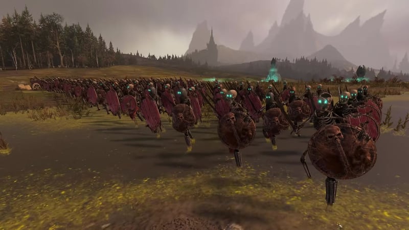 A Vampire Counts army panel showing zombies as the main early infantry choice.