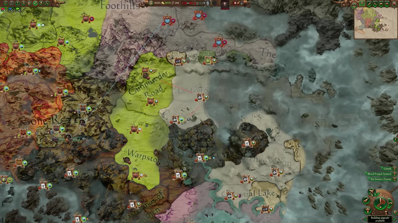 Newly captured province with little infrastructure and few defenses.