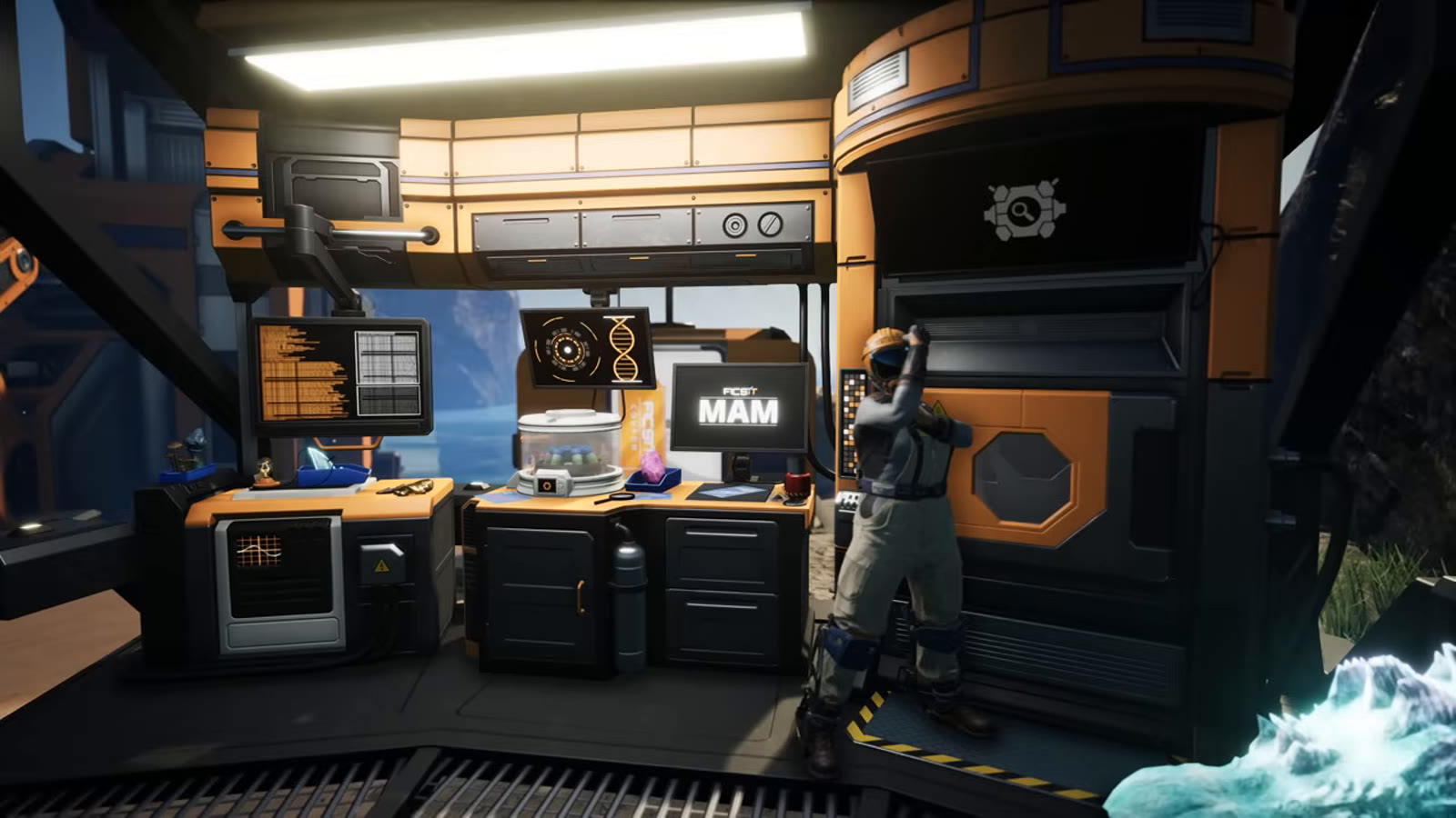 The FICSIT MAM (Molecular Analysis Machine) terminal, unlocked through the Tier 1 Field Research milestone