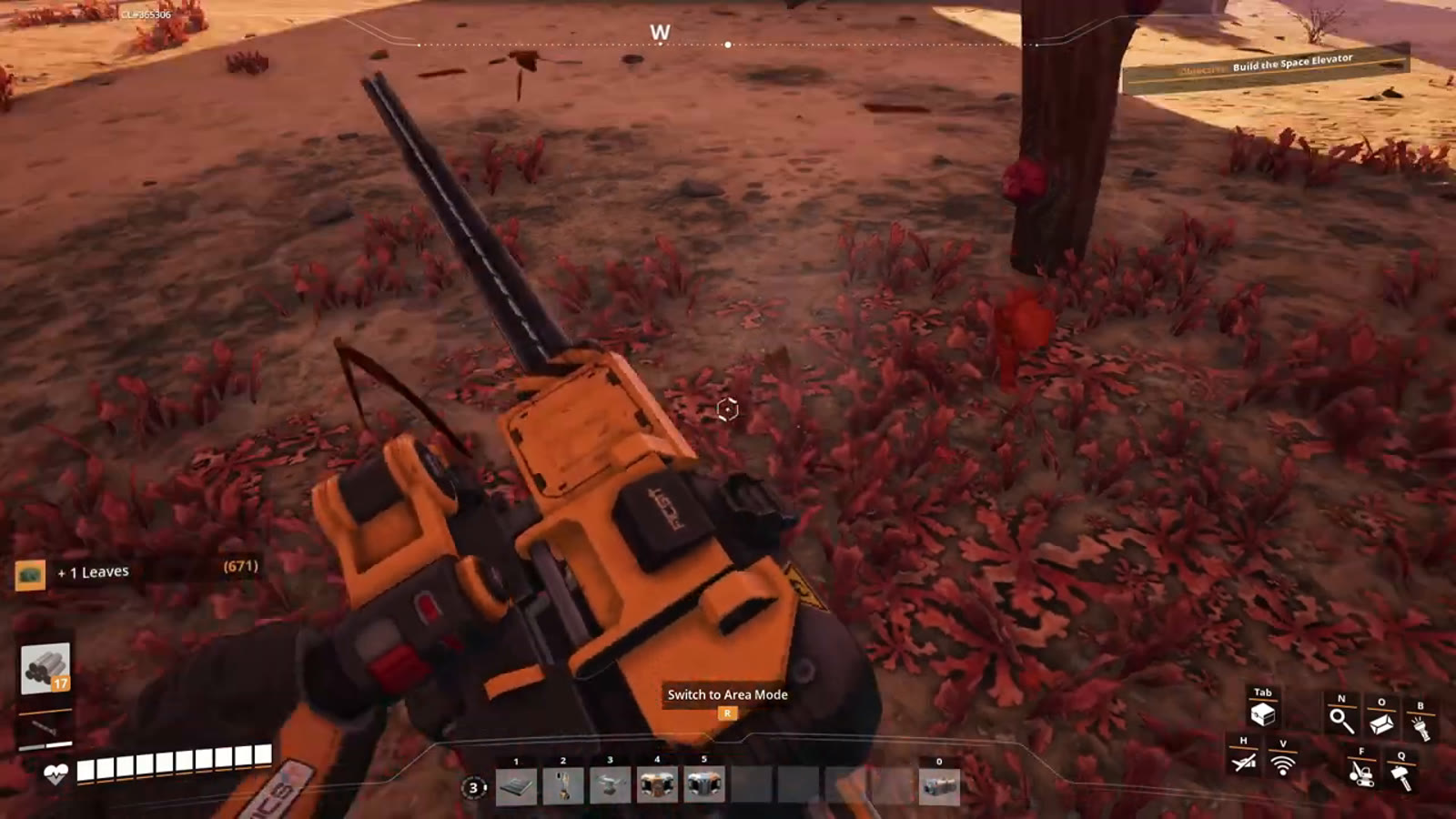Using the chainsaw's single-target mode to remove one tree without clearing the surrounding area