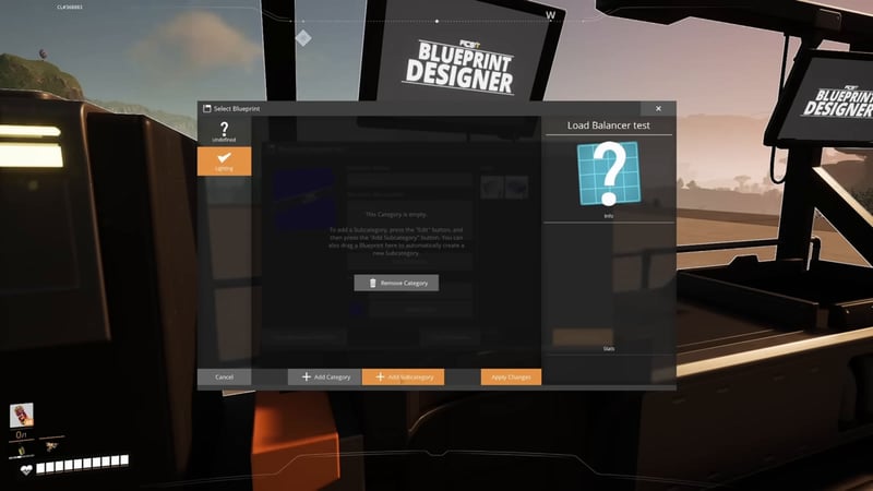 Adding a new blueprint category and choosing an icon in the Blueprint Designer menu