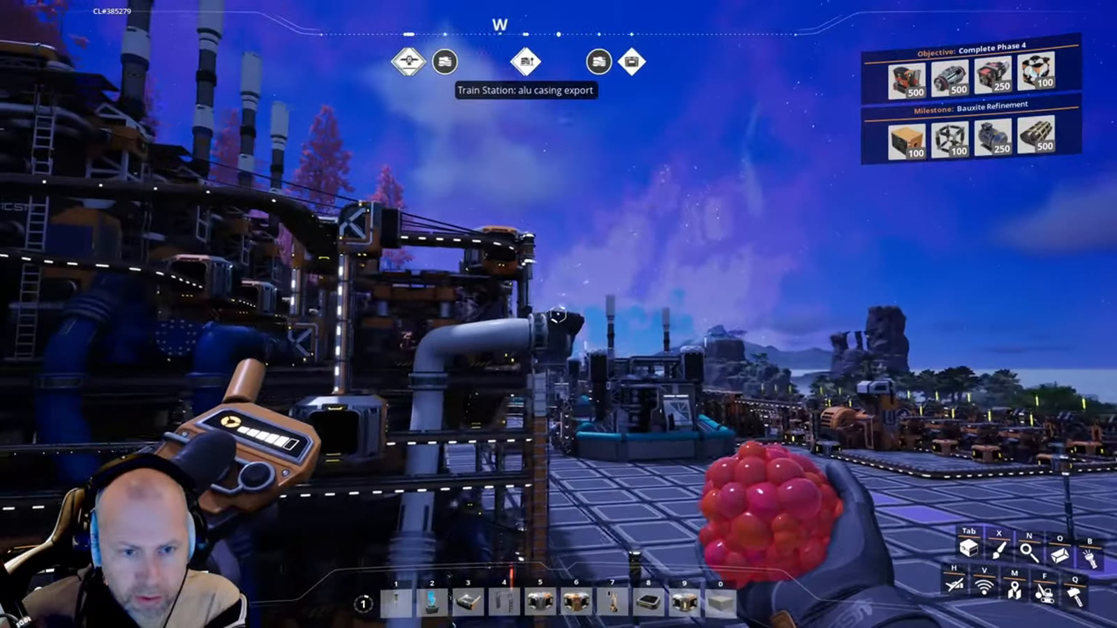 The Alumina Solution refinery running, confirmed to be outputting the fluid correctly after being connected