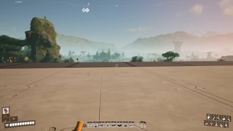 Blueprints and color swatches assigned to hotbar slots for quick access