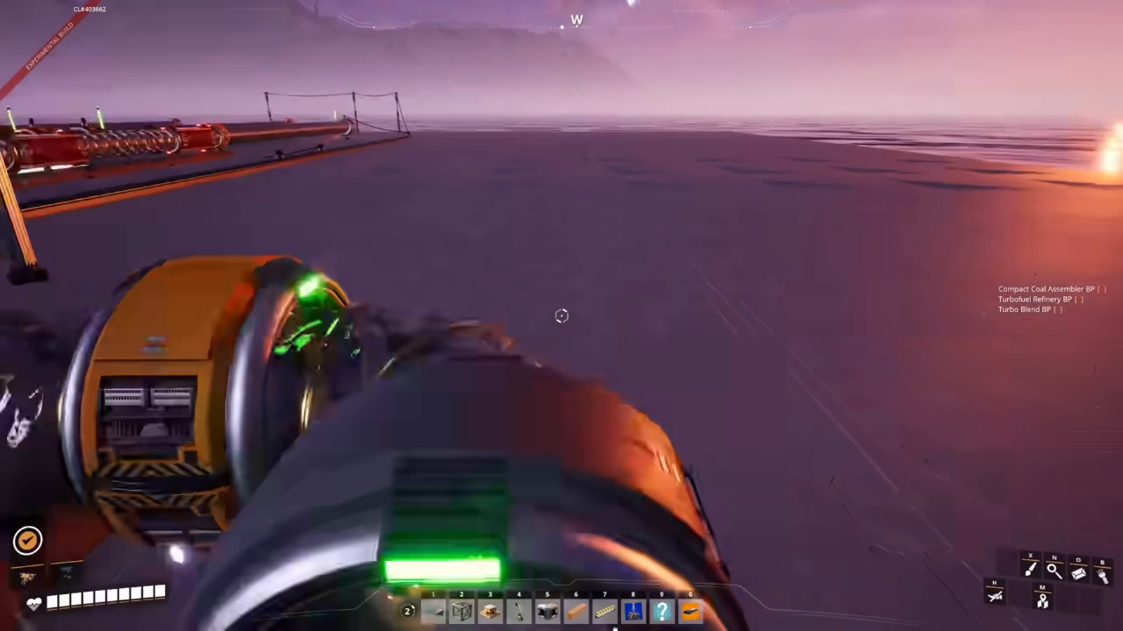 A first-person view mid-flight after being launched from a hypertube cannon, traveling at high speed above the terrain