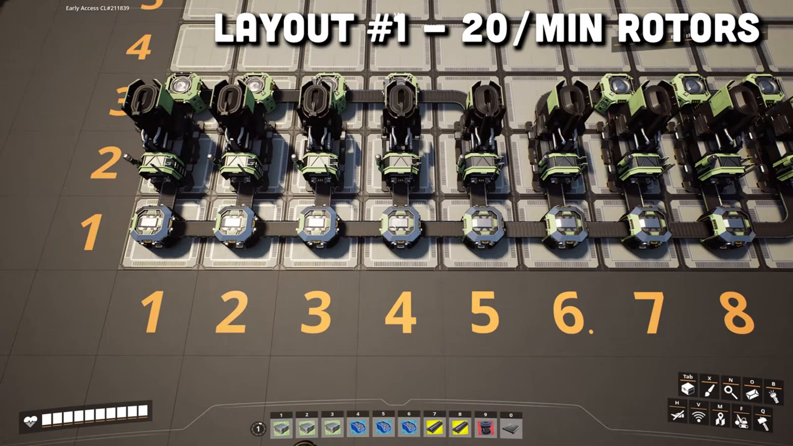 A 9x13 factory platform with rows of Smelters feeding Constructors set to the Cast Screw alternate recipe, positioned next to standard Iron Rod Constructors