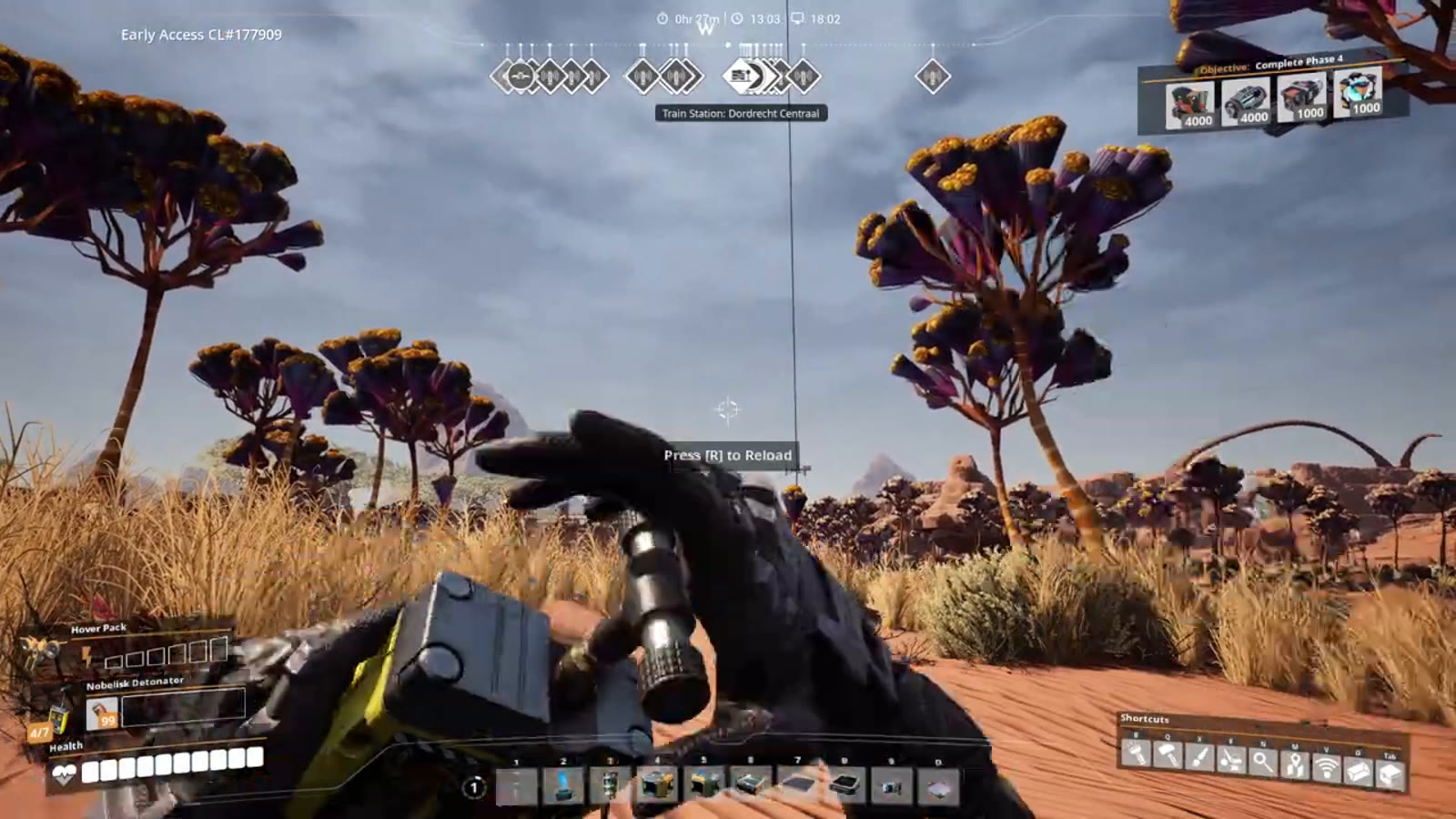 A Spore Flower releasing a visible cloud of poison gas near a resource node