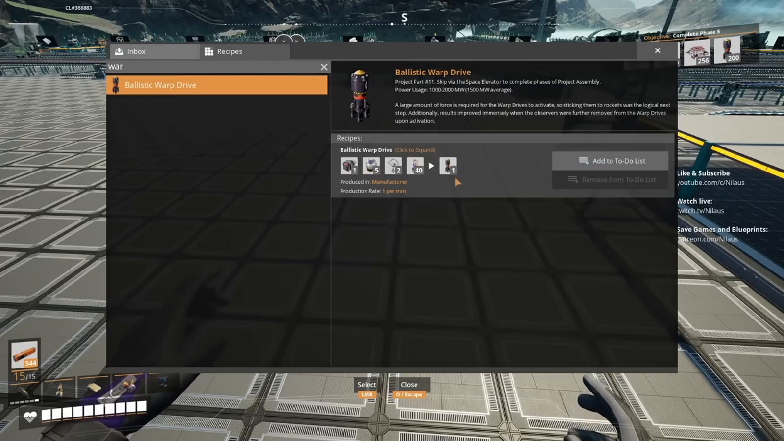 The Ballistic Warp Drive production chain: Singularity Cells, Superposition Oscillators and Dark Matter Crystals feeding a Manufacturer