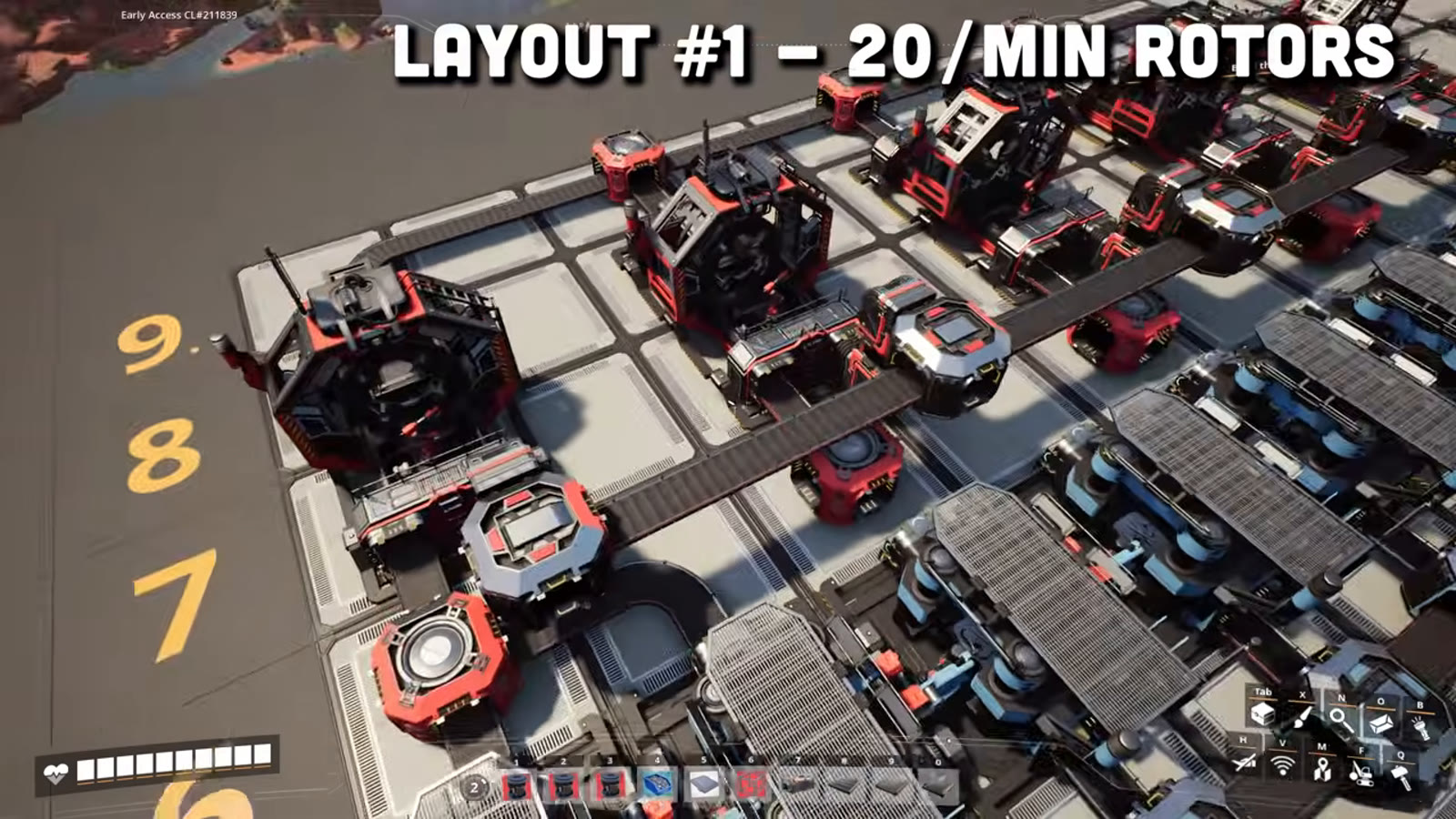 The finished, compact Motor factory: two Assemblers combining Rotors and Stators into finished Motors, feeding directly into a storage container