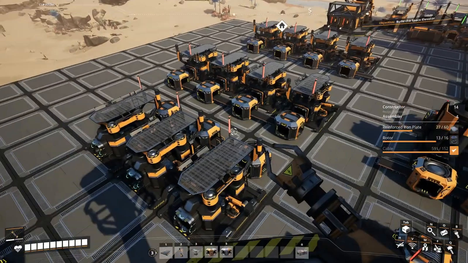 Iron rod and iron plate Constructors arranged symmetrically in groups of four around a central row of smelters