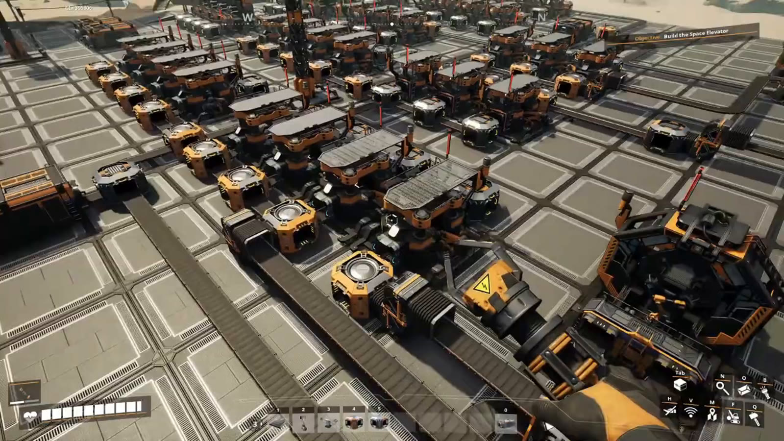 Screw-producing Constructors grouped in threes to avoid overloading a single Mk.1 belt