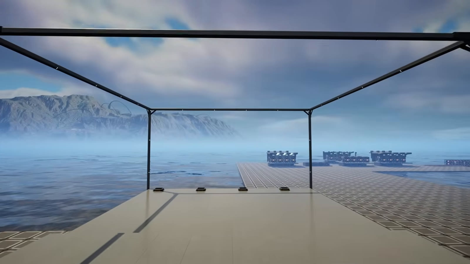 Conveyor lifts and mergers on the top floor combining every overflow item into a single line feeding an AWESOME Sink
