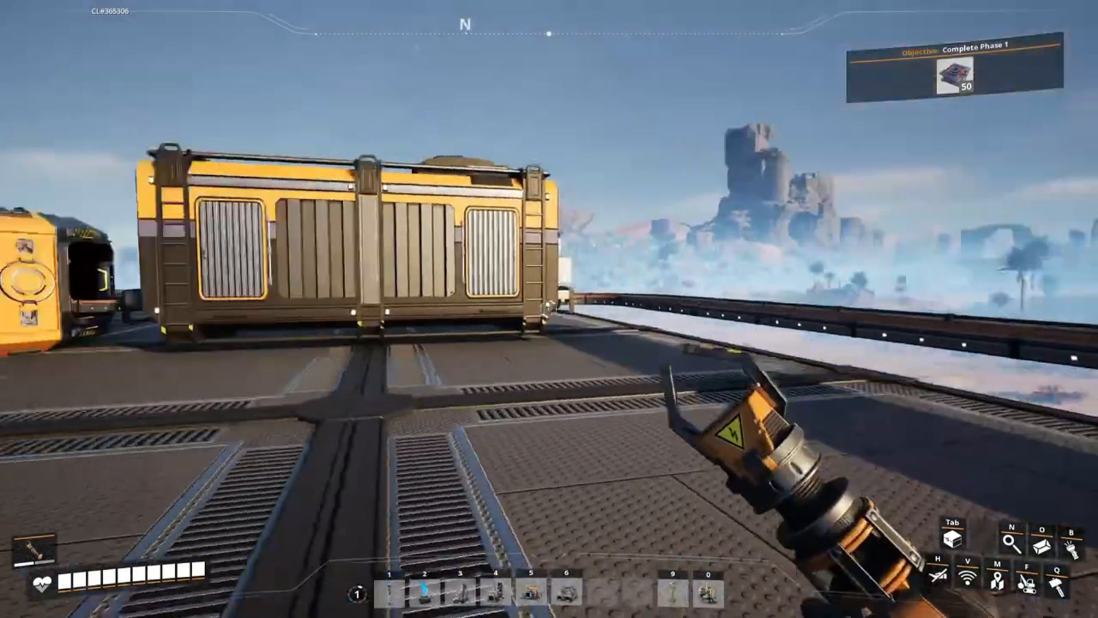 The Space Elevator's Phase 1 objective UI, tracking progress toward 50 Smart Plating