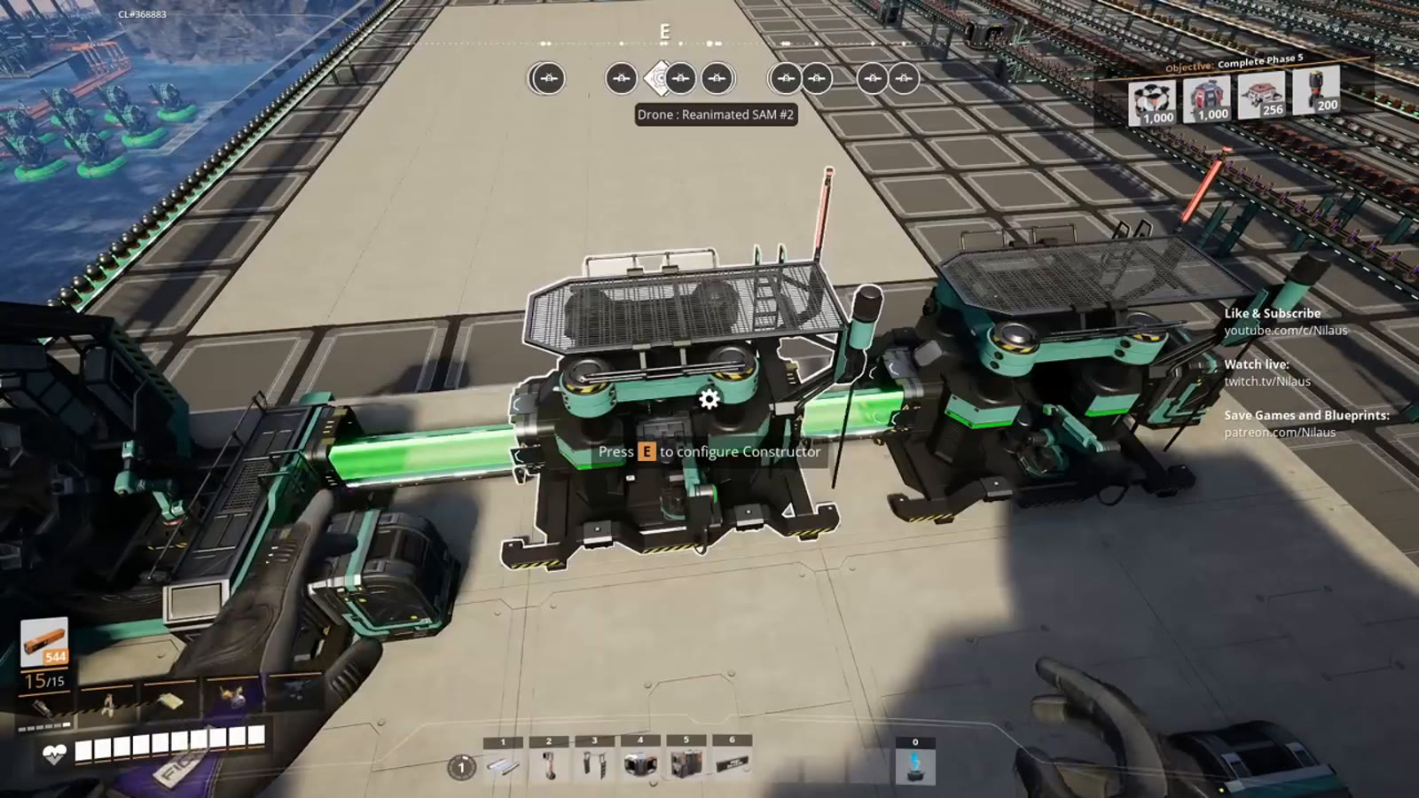 The finished set of compact blueprints connected via branches off a central resource bus, ready to run for roughly 100 minutes