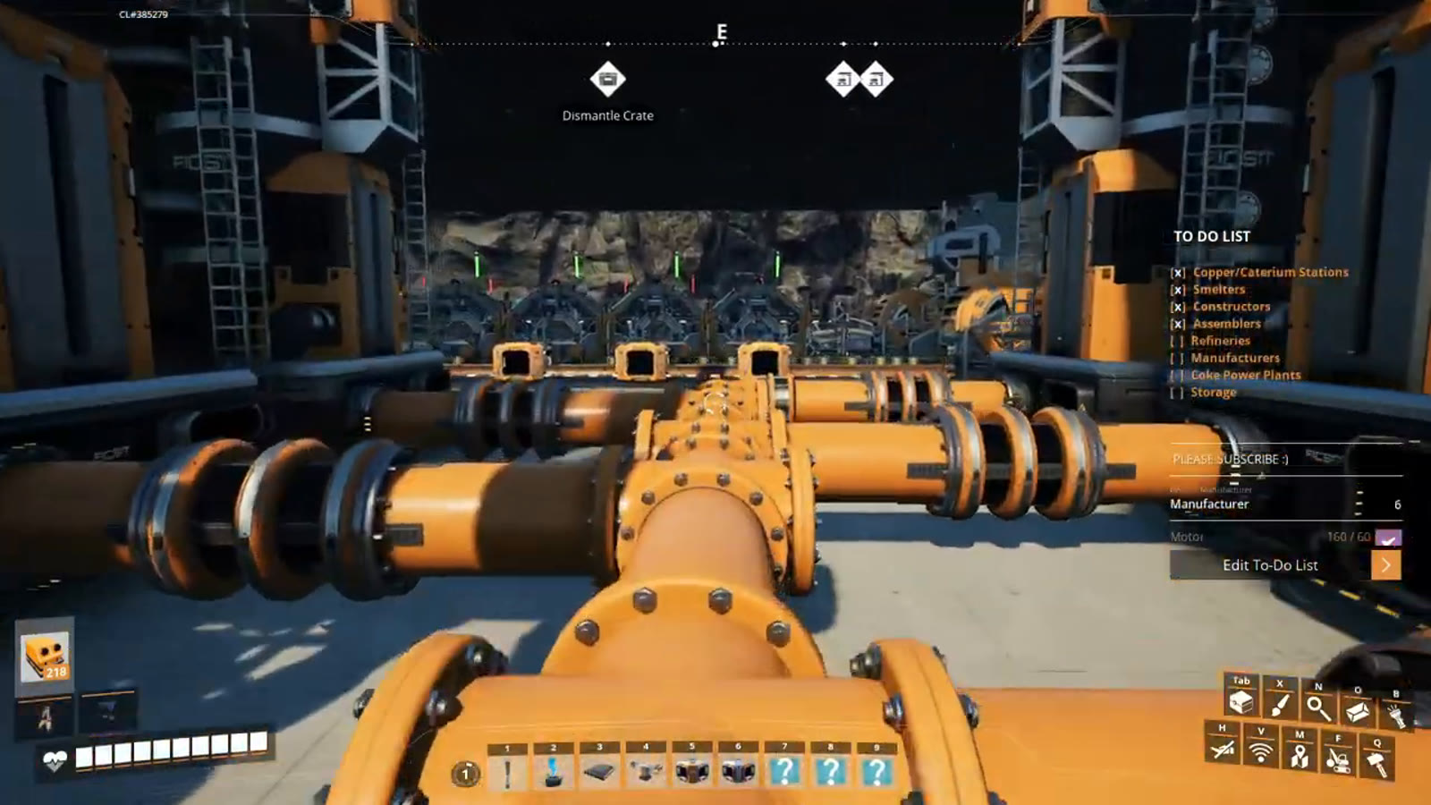Fluid buffers and pipes filling with crude oil and heavy oil residue as the plastic refineries come online for the first time