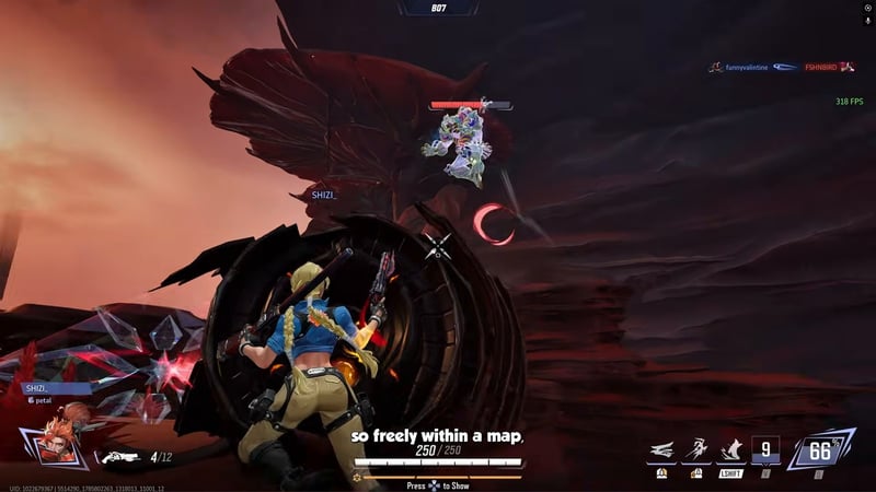 Elsa Bloodstone repositioning across a Marvel Rivals map using her high mobility movement tech