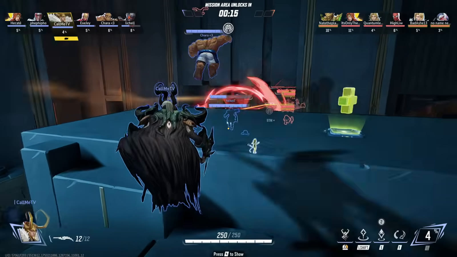 Loki with two clones positioned around him during a team fight, illustrating the multi-clone "triangle" setup