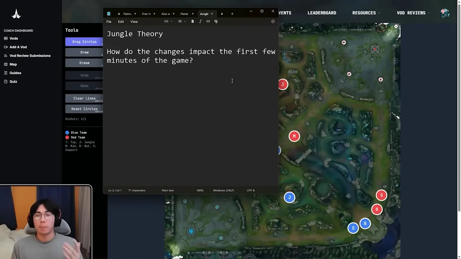 Jungle theory map board planning the first minutes of a League of Legends game