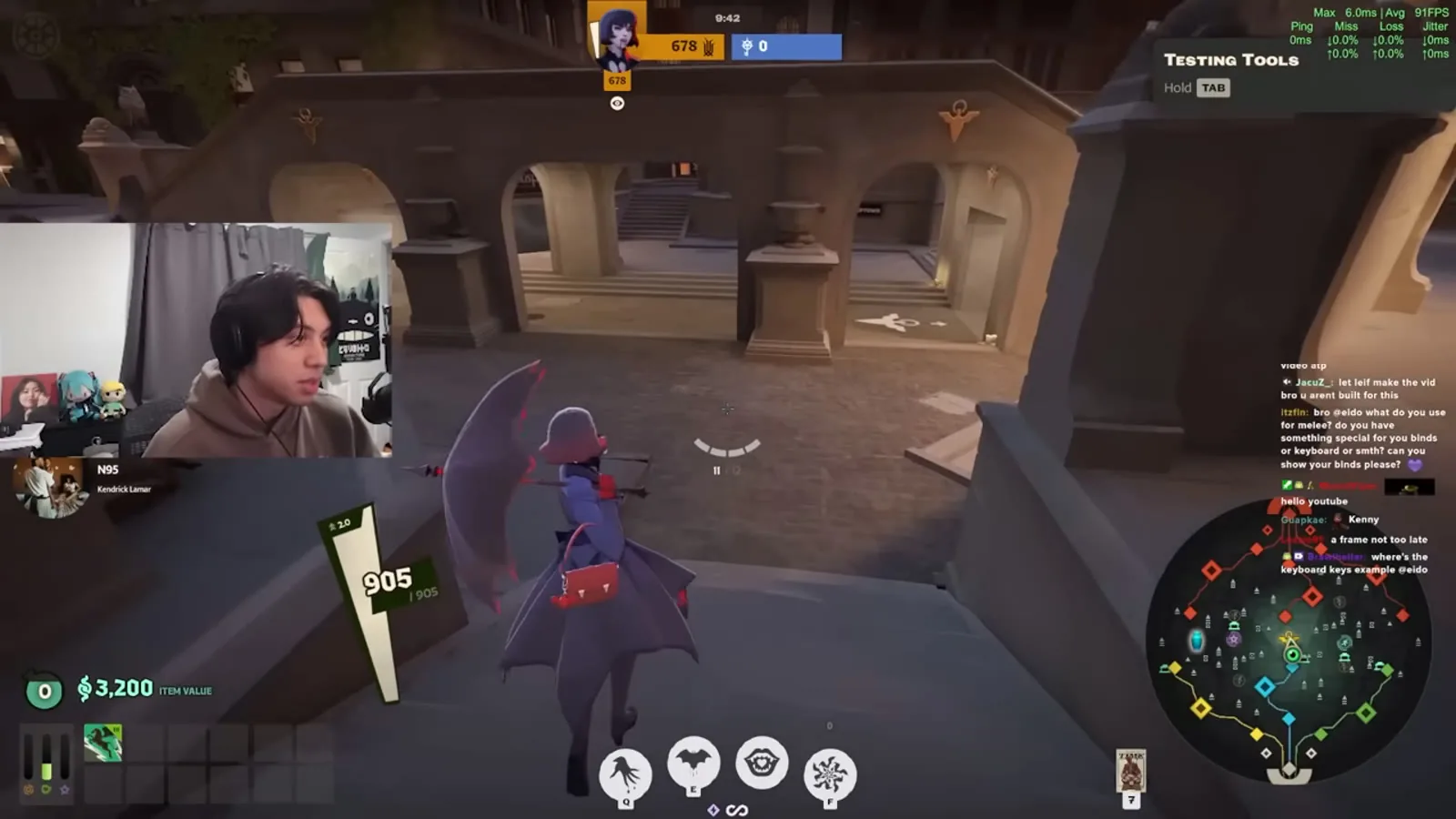 Deadlock sandbox dash on a slope used to practise dash-jump timing