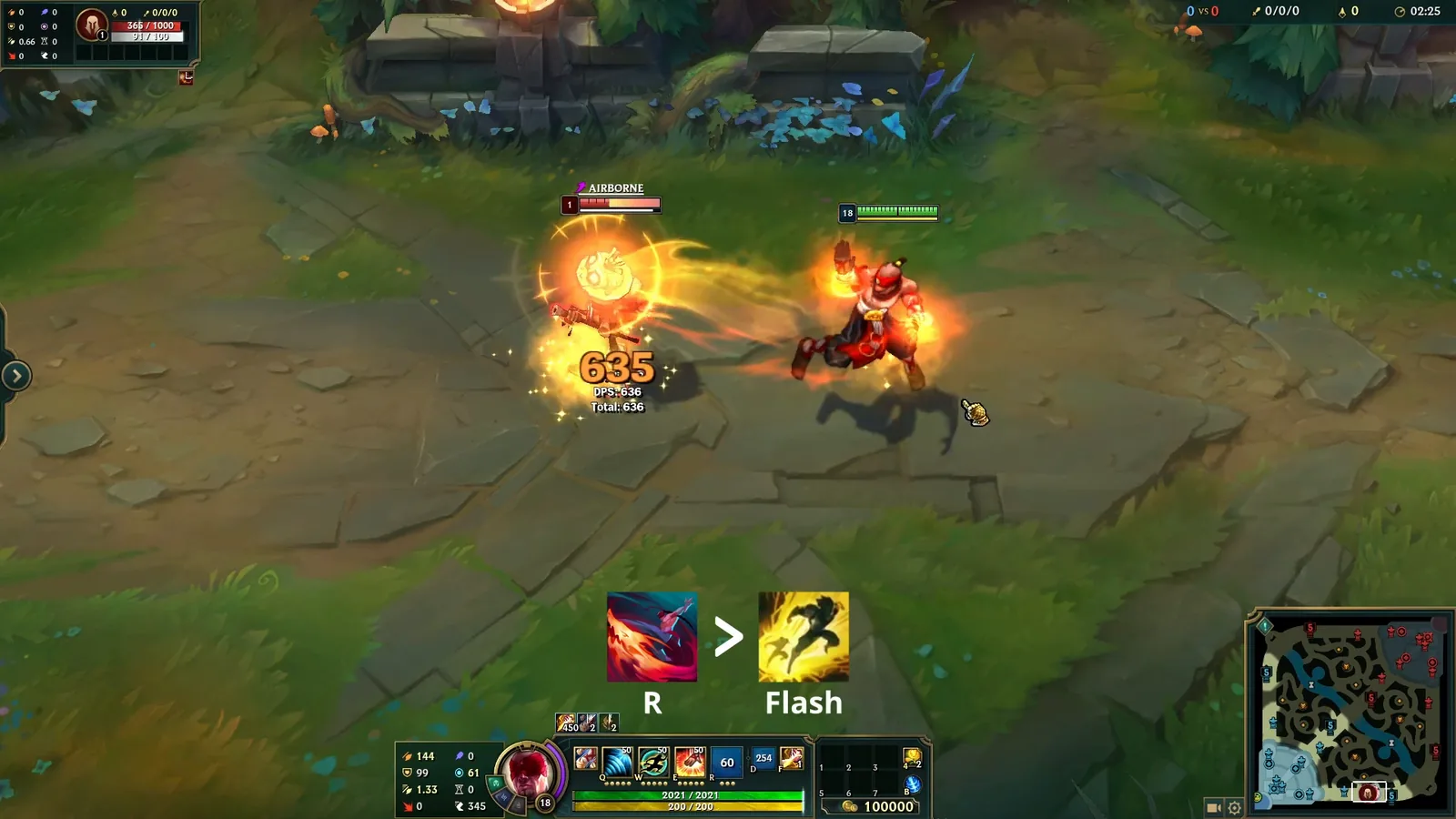 Lee Sin kick Flash: Dragon's Rage redirected with Flash so the target flies the other way