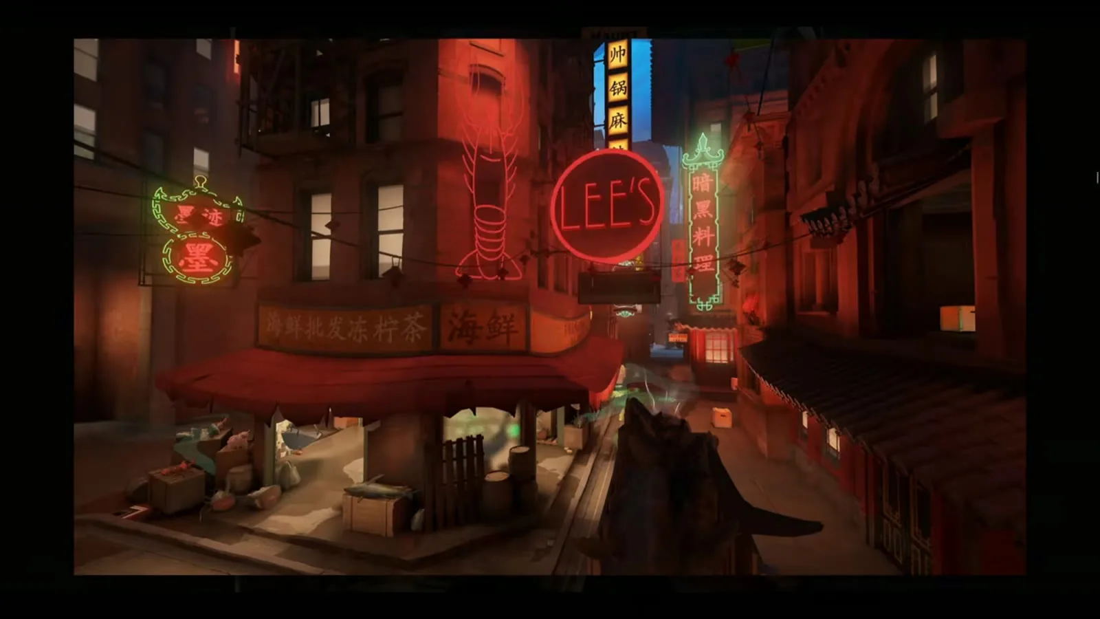Chinatown District neon street from the City Never Sleeps map reveal