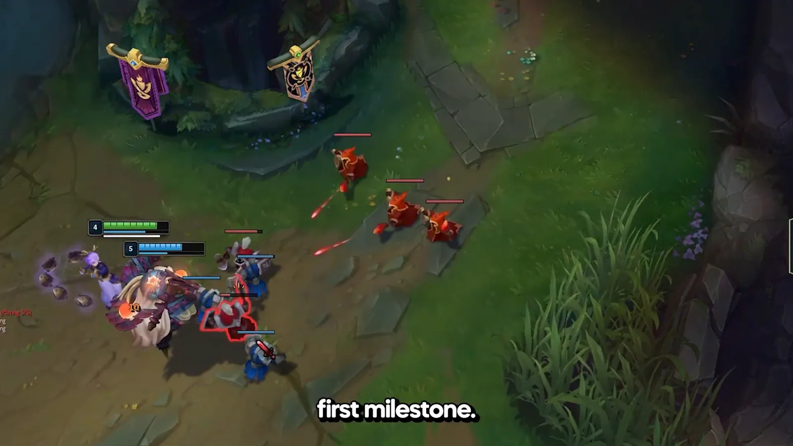 Ranked gameplay on Summoner's Rift illustrating demotion shield games after a tier promotion