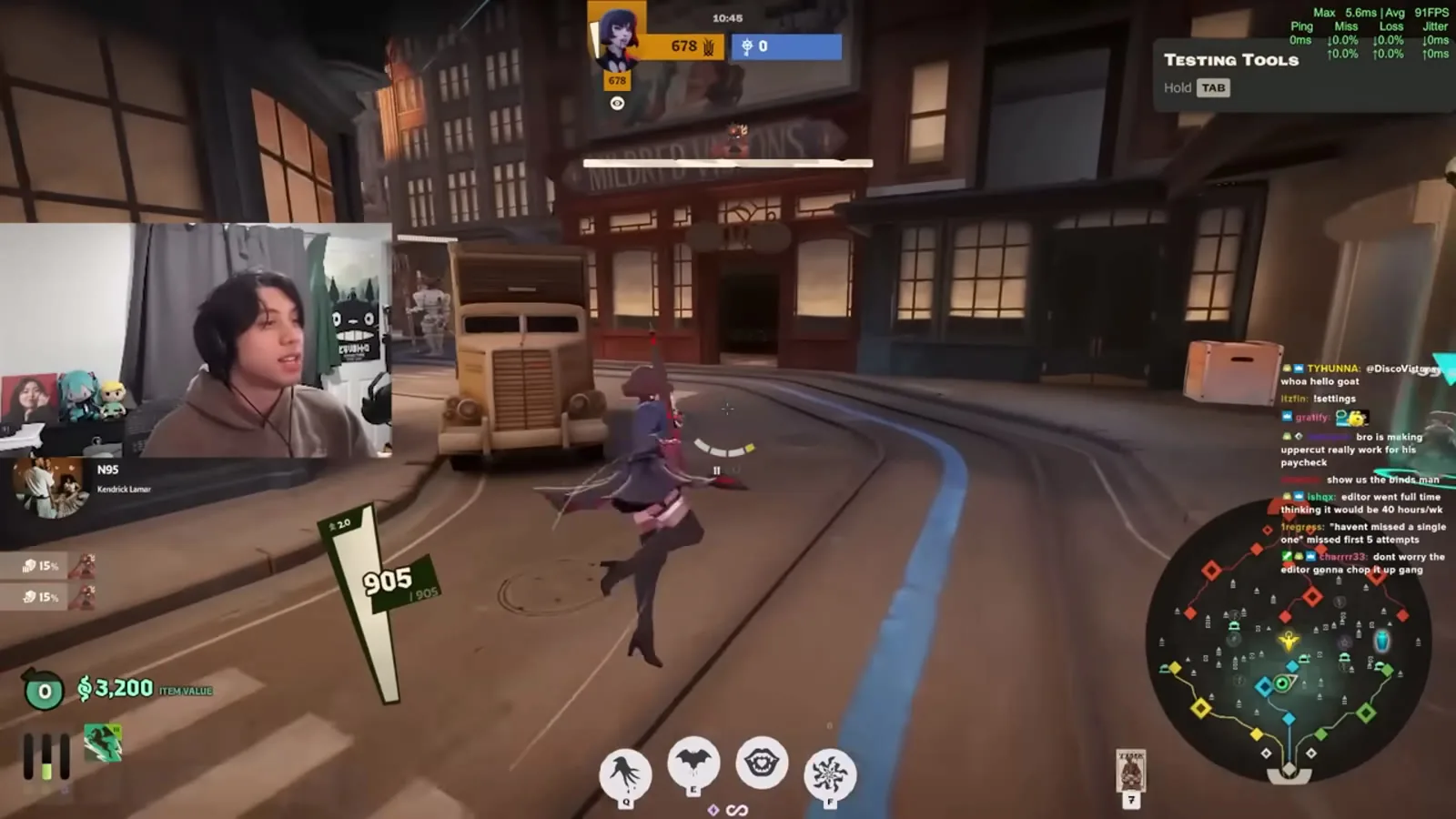 Deadlock short dash crouch cancel mid-air on a sandbox street