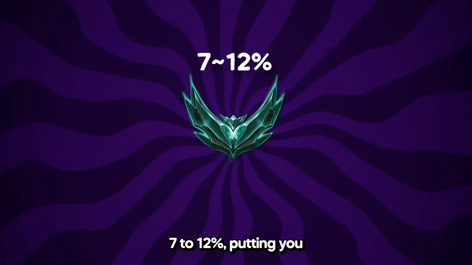 Emerald crest with the video's 7 to 12 percent Emerald rank share in League of Legends