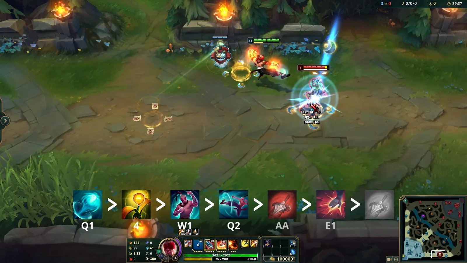 Lee Sin dodge engage: Sonic Wave mark, then ward hop sideways before Resonating Strike (Q2)