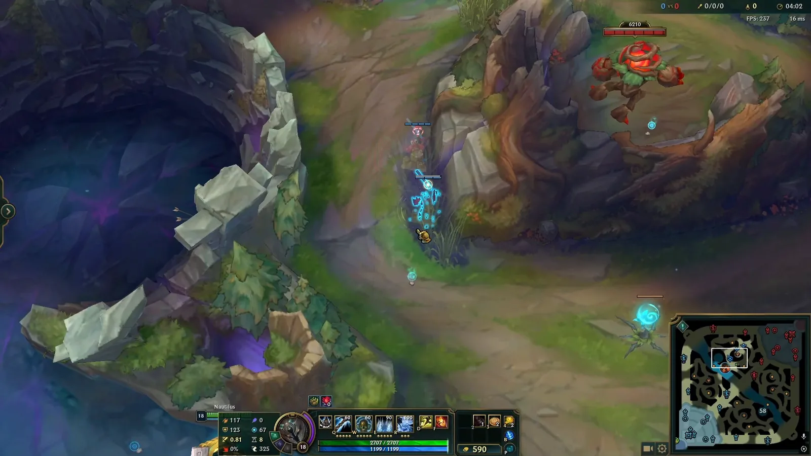 Wards placed around the enemy red buff camp as deep wards
