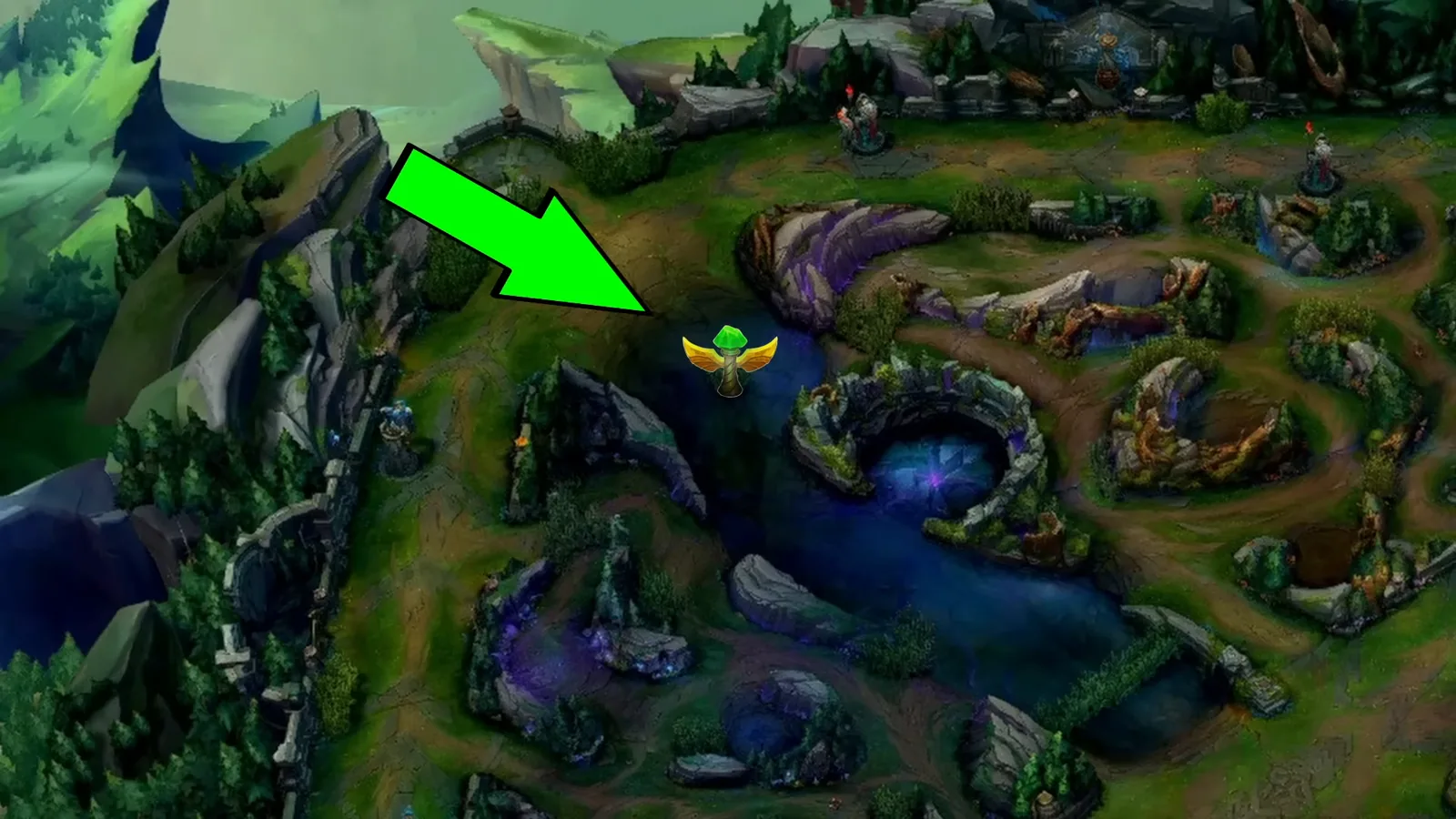River pixel brush ward spot at the top end of the river marked on Summoner's Rift