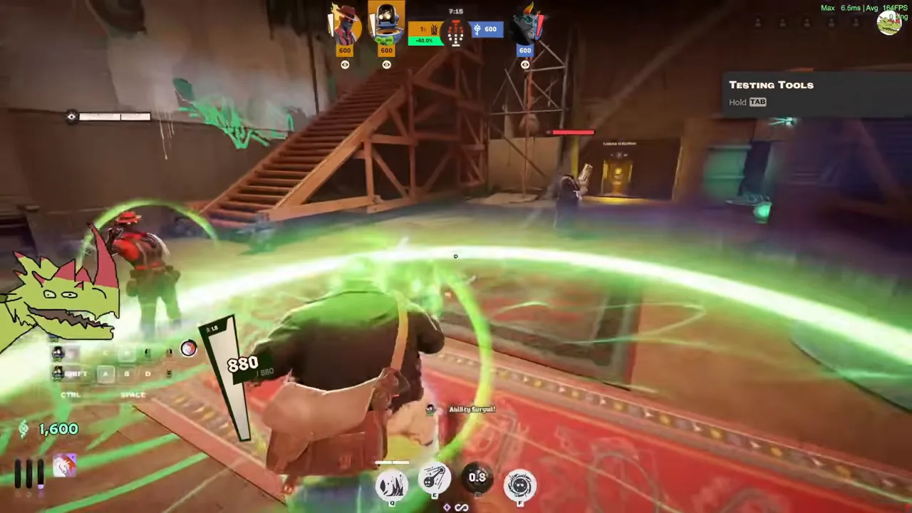 Dynamo channeling an Arcane Surge boosted Rejuvenating Aurora with the Ability Surged prompt