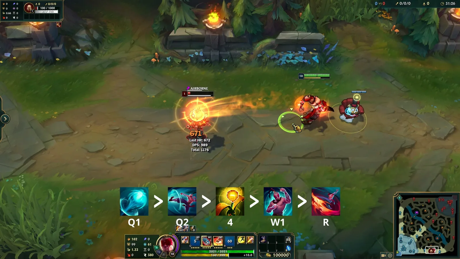 Lee Sin basic insec: kicking the target back after Q1, Q2, ward and Safeguard (W1)