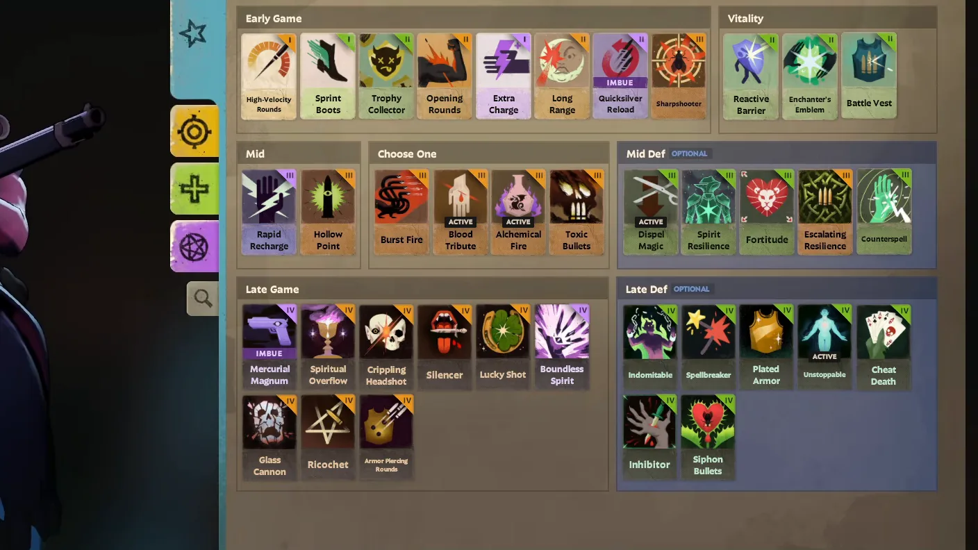 ovvcci Vindicta hybrid item build with early, mid, late and defensive item groups