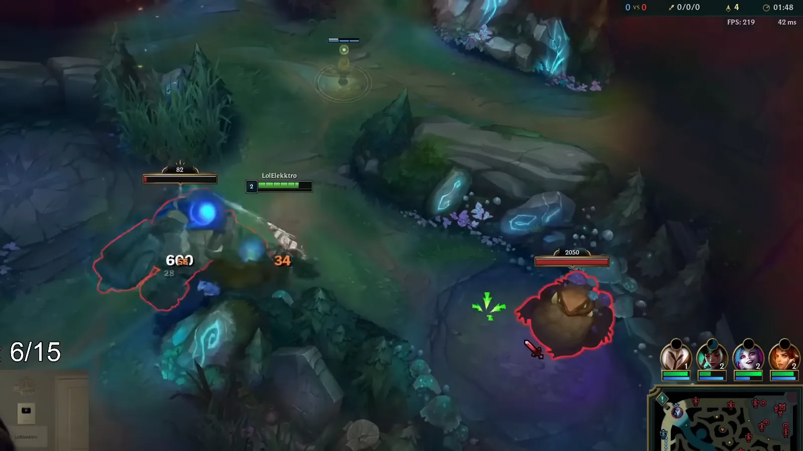 Viego clearing a jungle camp early in the game