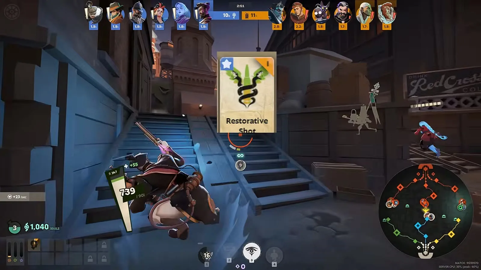 Restorative Shot item card shown during a Deadlock lane