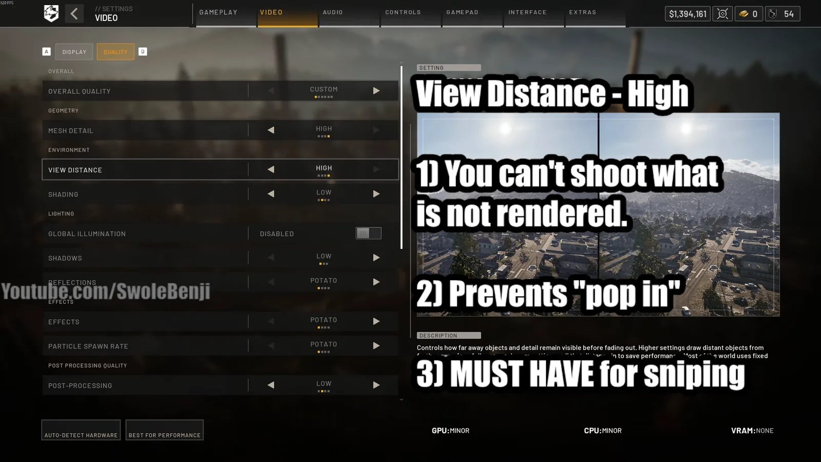 WARDOGS View Distance set to High in the Quality settings with long-range map preview