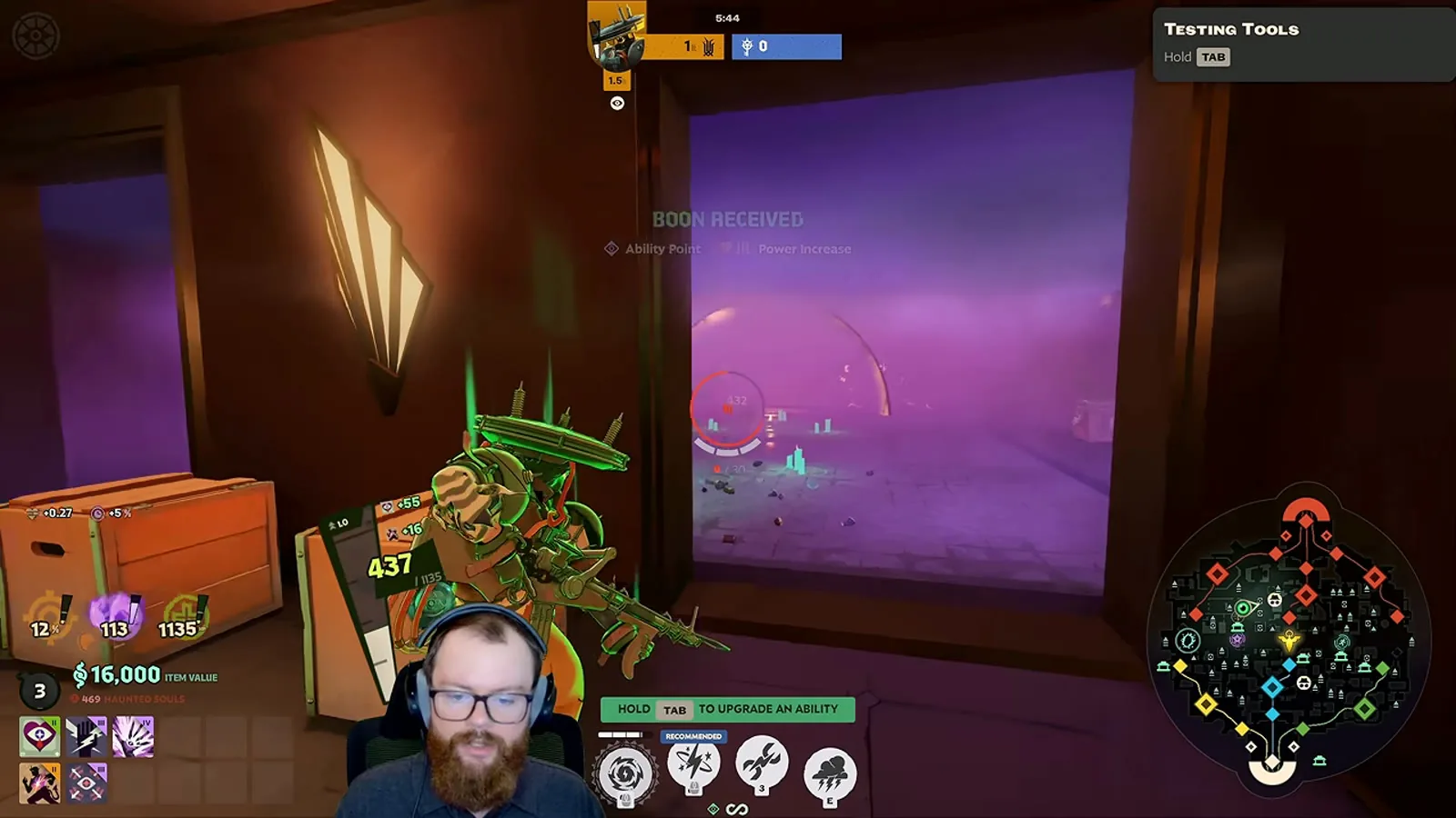 Seven clearing the Sunken Plaza Haunt camp from outside the pit without entering the fog
