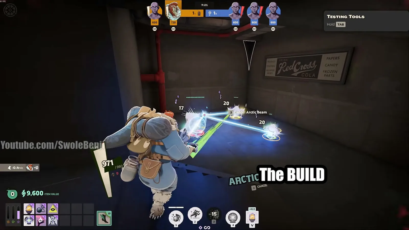 Kelvin's maxed Arctic Beam splitting into three beams in the Deadlock sandbox