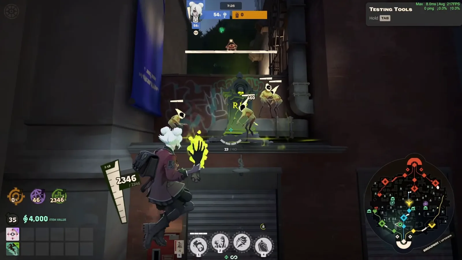 Graves Ghouls stuck on a ledge by the blue lane Walker after a bad gravestone placement