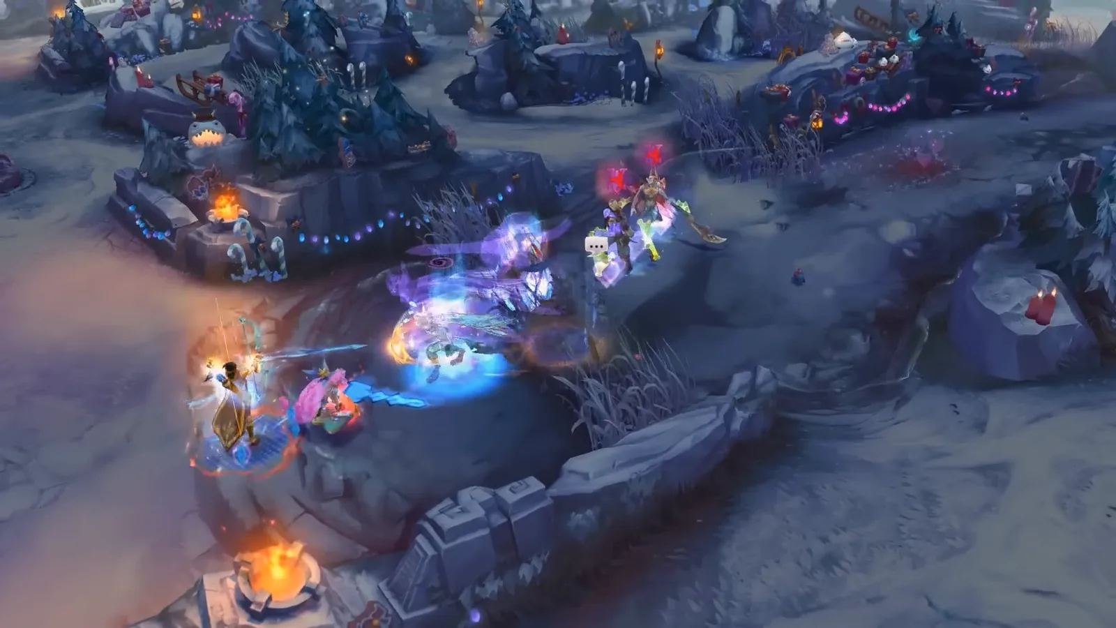 Sivir and Miss Fortune fighting in bot lane on Summoner's Rift