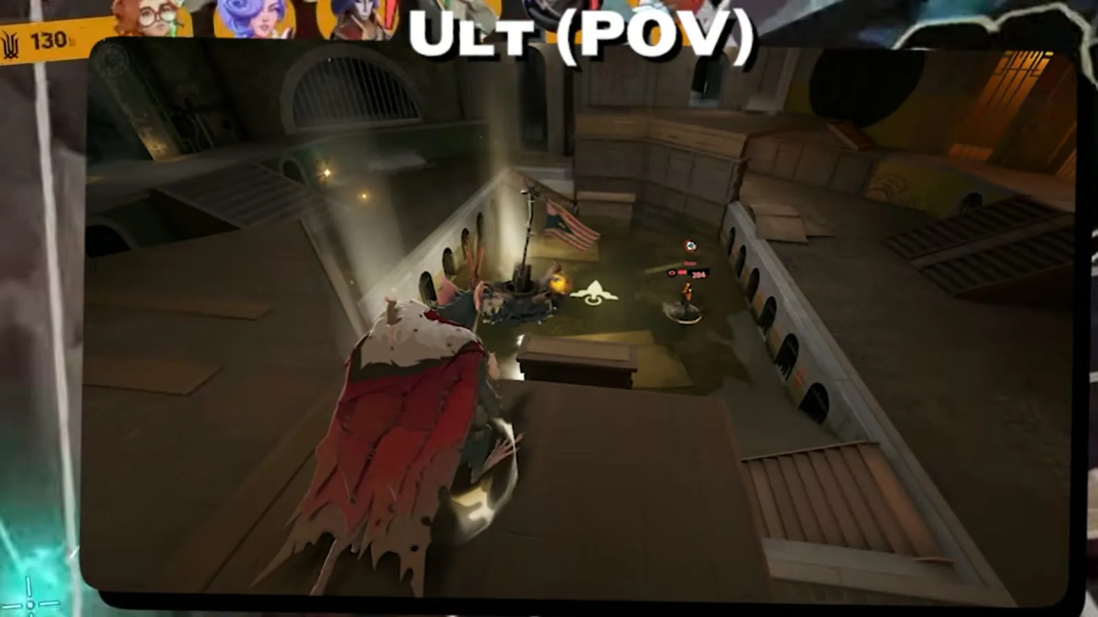 First-person view of Rat King charging his ultimate, labeled Ult POV, heading toward a fight