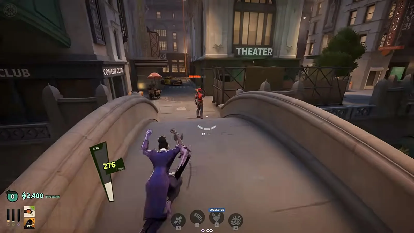 Calico on a bridge outside the Theater on the pre-City Never Sleeps map